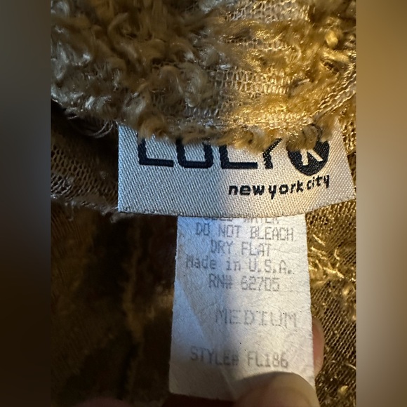 Vintage Luly K New York Caramel Brown Gold Button Cardigan Maxi Jacket Medium - Picture 3 of 11